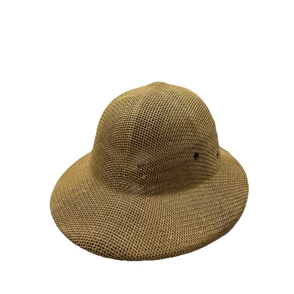 Vintage Sun-Fari By Wesco Safari Pith Explorer Hat Adjustable Beige Made In USA - Picture 4 of 9